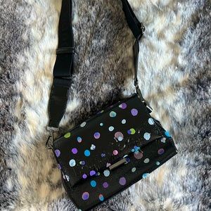NWOT Desigual Shoulder Bag, Black with Colorful Dots